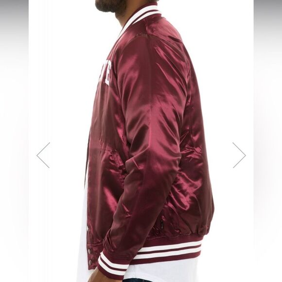 Primitive The Rival Satin Jacket in Burgundy Men Size M - Picture 2 of 8